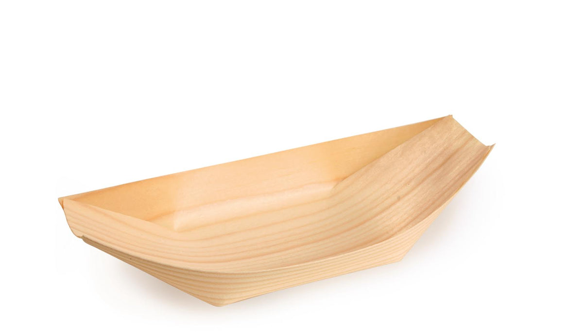 Barchetta in Legno Biodegradabile 14 cm - Pezzi 100