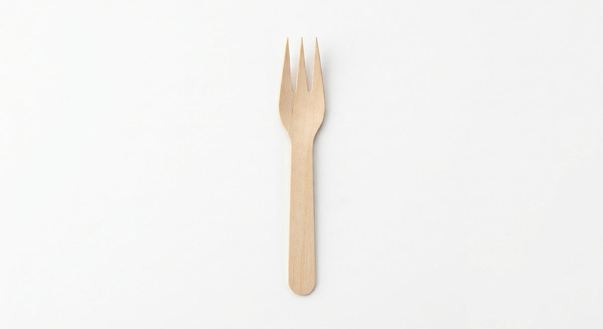 Forchettina 3 punte in legno 8,5 cm - 250 pezzi