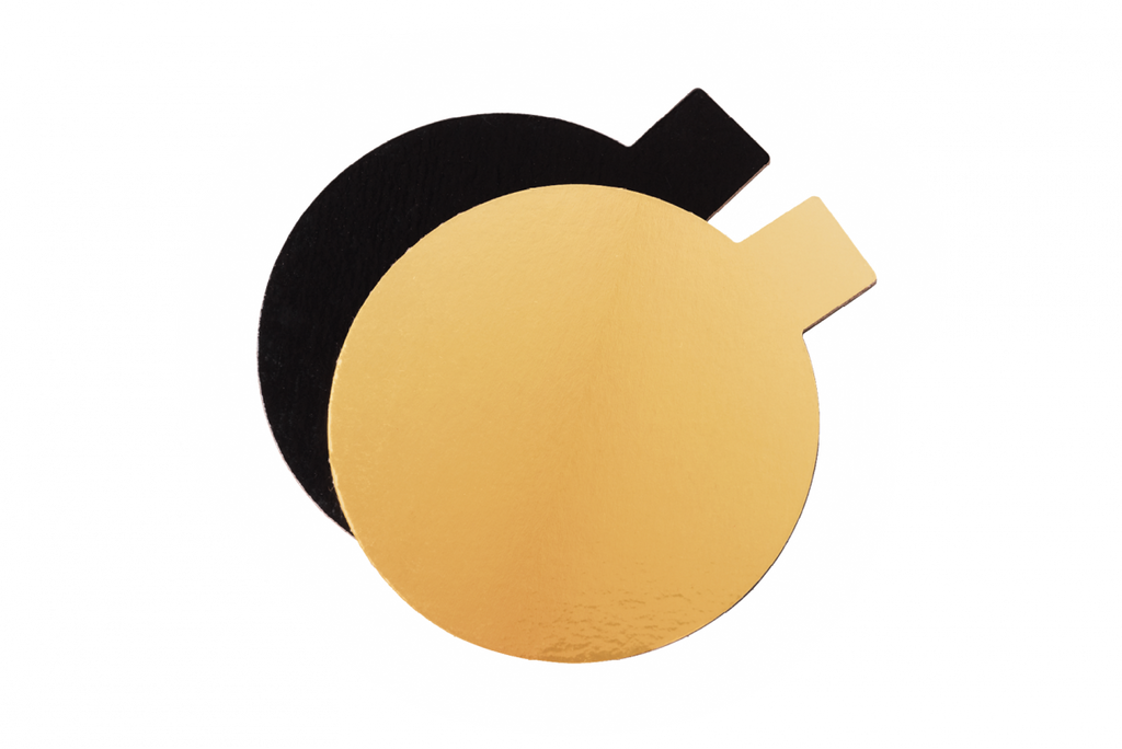 Disco monoporzione Black&Gold Ø 10 cm - Pezzi 10