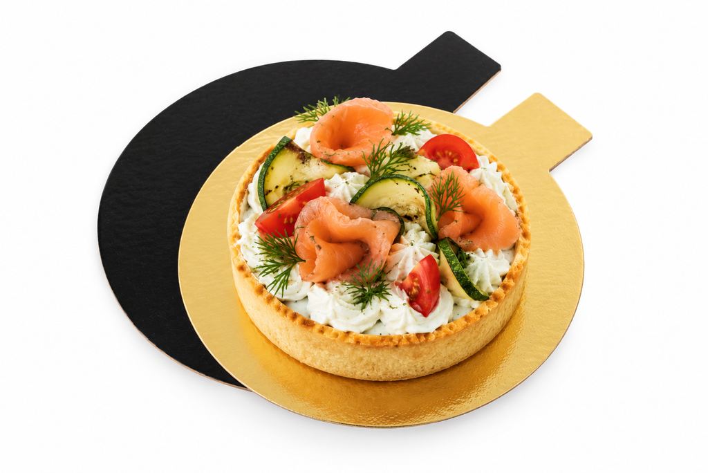 Disco monoporzione Black&Gold Ø 10 cm - Pezzi 10