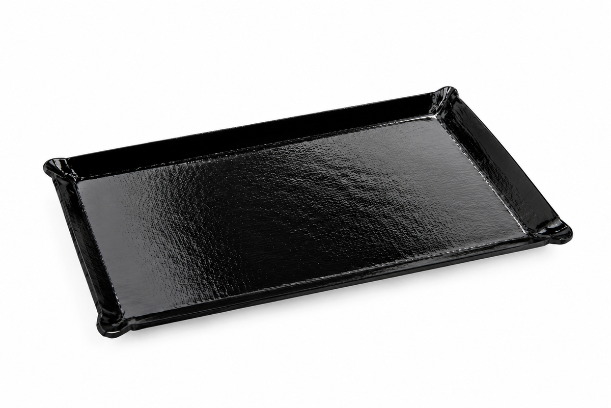 Monoporzione Rettangolare Nero 80x130 mm - Pezzi 10