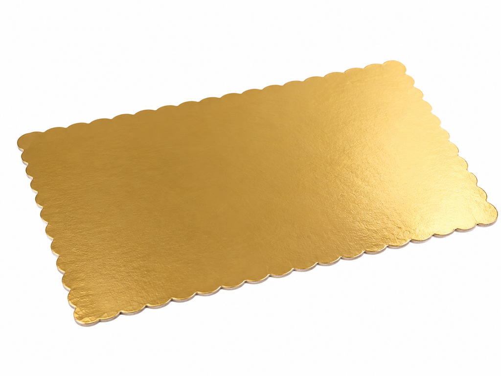 Tronco Sottotorta Rettangolare Oro/Nero - 17x36 cm
